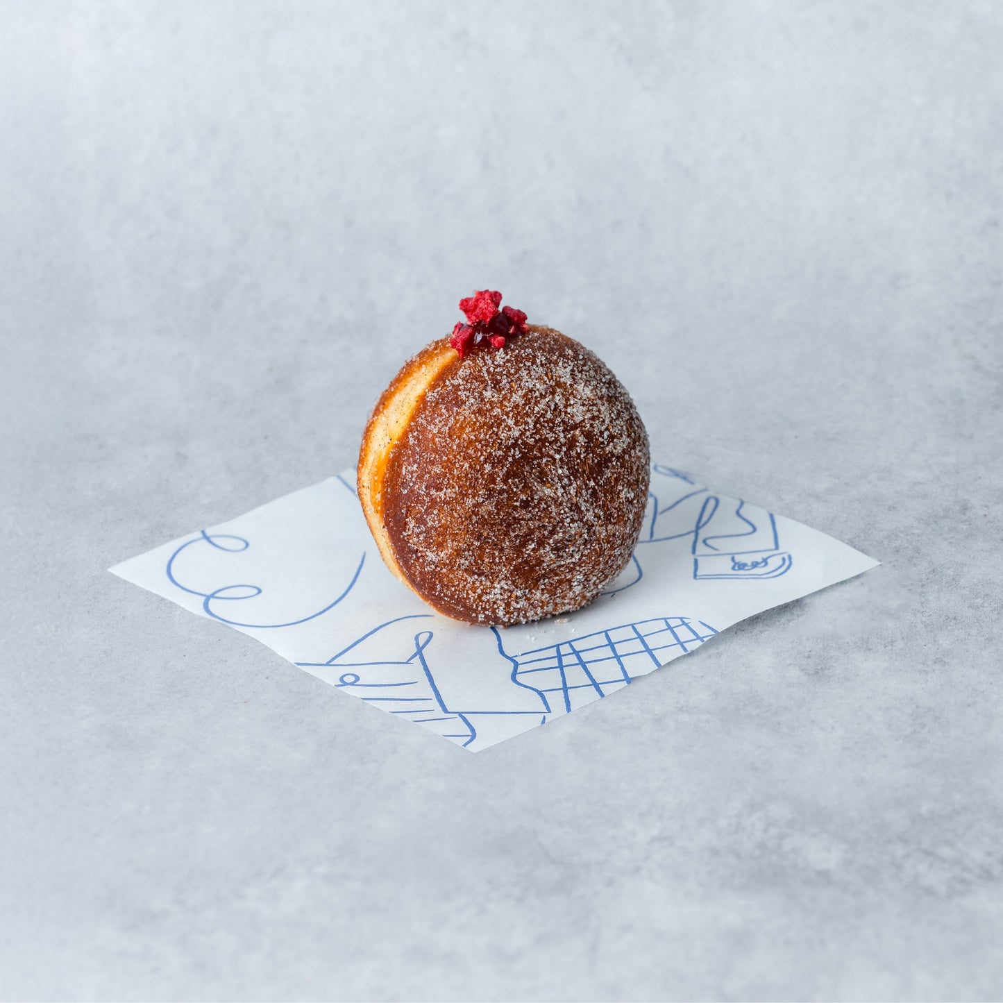 Mini Raspberry Jam Doughnuts