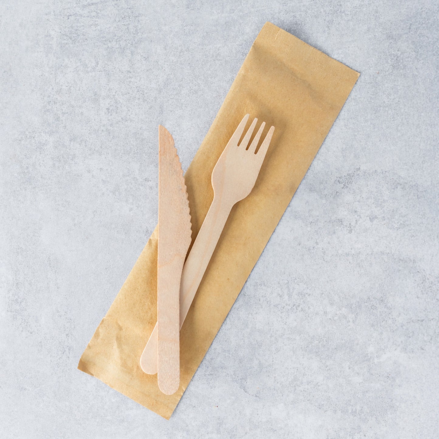 Bakehouse takeaway cutlery set with knife and fork.